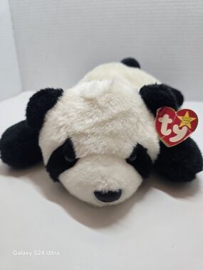Ty Beanie Baby Panda Plush - Black & White